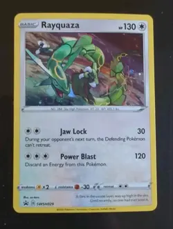 ⭐ Pokemon TCG Rayquaza NM SWSH029 Black Star Promo Card 29 Colorless Cosmo Holo - Image 1