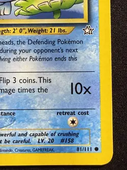 Pokemon TCG Totodile Neo Genesis 1st Edition Common Card 81/111 - Image 5
