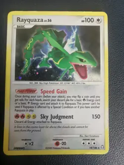 Pokemon Card Rayquaza 14/146 D&P Legends Awakened Holo Rare - Image 1