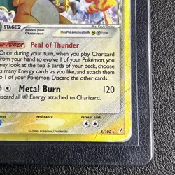 2006 Pokemon Crystal Guardians Charizard Delta Species Reverse Holo 4/100 HP/DMG - Image 4