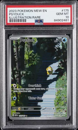 2023 POKEMON MEW EN-151 ILLUSTRATION RARE #175 PSYDUCK PSA 10 - Image 1