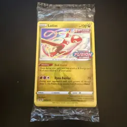 SEALED Pokemon Fusion Strike Prerelease Latias Black Star Promo Pack SWSH171 - Image 1