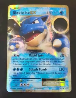 💥 Pokemon TCG Blastoise EX XY Evolutions Ultra Rare NM Foil 21 Water Holo 👀 - Image 1
