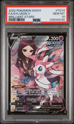Sylveon V TG14 Full Art Pokemon SWSH09: Brilliant Stars Trainer Gallery PSA 10 - Image 3