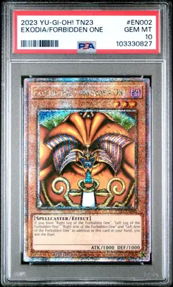 Exodia the Forbidden One PSA 10 - TN23-EN002 Quarter Century Secret Rare Yugioh - Image 1