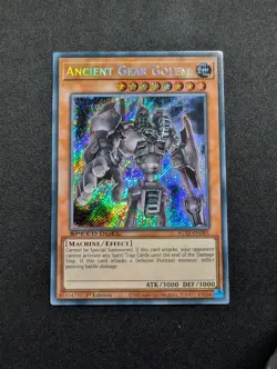 Yugioh - Ancient Gear Golem SGX1-END01 1st Secret Rare NM - Image 1