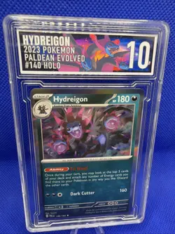 Pokemon TCG Hydreigon S & V Paldea Evolved Holo Rare Card 140/193 Graded EGC 10 - Image 1