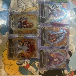 Dragon Ball Super Card Game 2nd Anniversary Silver Energy Marker Setof5 Complete - Image 1