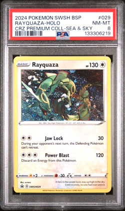 Rayquaza SWSH029 SWSH: Sword & Shield Promo Cards Holo GRADED PSA8 - Image 1
