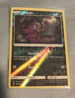 Pokemon TCG Sableye 80/145 Sm-Guardians Rising Reverse Holo Mint Card - Image 1