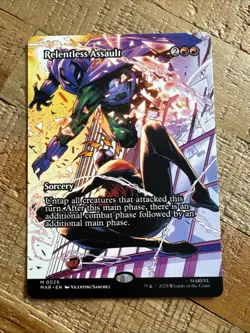2025 Magic The Gathering Spider-Man #M 0025 Relentless Assault. Borderless Card - Image 1