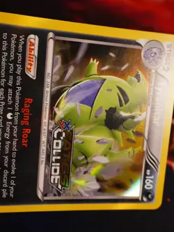 LP Pokemon Prerelease TYRANITAR Card XY BLACK STAR PROMO XY130 Holo Fate Collide - Image 3