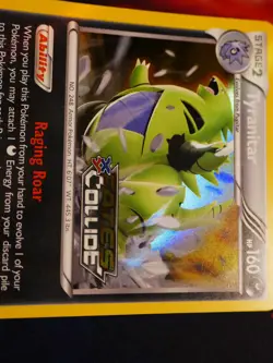 LP Pokemon Prerelease TYRANITAR Card XY BLACK STAR PROMO XY130 Holo Fate Collide - Image 4