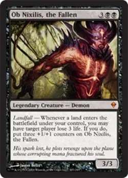 1x Ob Nixilis, the Fallen - Foil NM-Mint, English Zendikar MTG Magic - Image 1