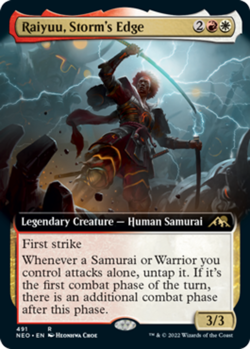 1 x Raiyuu, Storm's Edge - Foil - Extended Art - Kamigawa: Neon Dynasty - Light - Image 1
