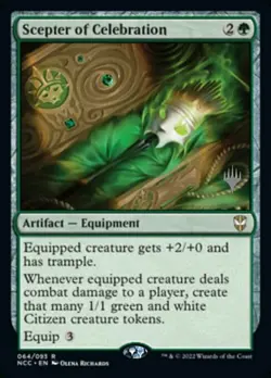 Slightly Played, English - 1 x MTG Scepter of Celebration - Foil - Promo Pack MT - Image 1
