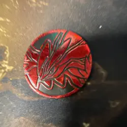 Yveltal Pokemon Coin (Red Mirror w/ Lines) Free Shipping - Image 1