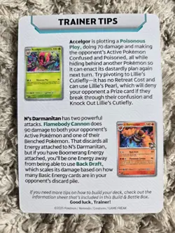 2 Variations ~ N's Zoroark Trainer Tip Card Pokemon TCG - Journey Together - Image 3