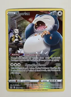 2022 Pokemon Lost Original Snorlax TG10/TG30 Trainer Gallery NM - Image 1