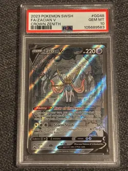 Pokemon TCG Gem Mint PSA 10 Zacian V GG48/GG70 Crown Zenith Full Art - Image 1