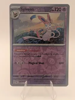 Sylveon 040/131 Holo Rare Prismatic Evolutions Pokemon Reverse Holo Near Mint - Image 1