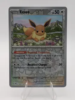 Eevee 074/131 Common Prismatic Evolutions Pokemon Reverse Holo Near Mint - Image 1