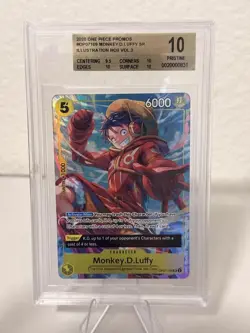 Monkey.d.luffy Sr/(illustration Box Vol.3) OP07-109 Gaming Bgs 10 Gold - Image 1