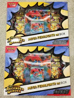 TWO – POKEMON MEGA EVOLUTION ASCENDED HEROES MEGA FERALIGATR EX BOX - Image 1