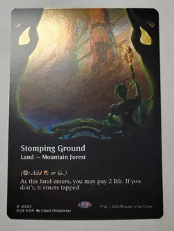 Stomping Ground -Borderless Foil- Edge of Eternities Rare Land EOE 283 mtg NM/M - Image 1