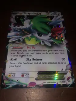 NM - Shaymin-EX - 77/108 XY Roaring Skies Pokemon TCG - Image 4