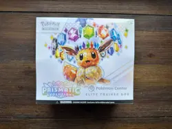 Prismatic Evolutions Pokemon Center ETB Elite Trainer Box – Minor Tear - Image 1