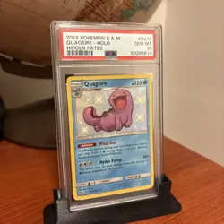 2019 Pokemon Hidden Fates Quagsire Shiny Vault Holo #SV10 PSA 10 - Image 2