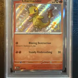 2024 POKEMON PAF EN-PALDEAN FATES SHINY RARE #109 CHARMANDER PSA 9 - Image 2
