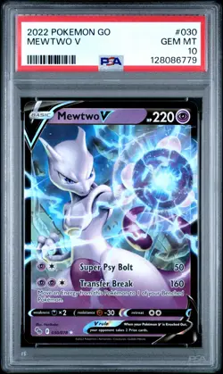 [PSA 10] Mewtwo V 030/078 Pokemon GO Ultra Rare Holo English POKEMON - Image 1