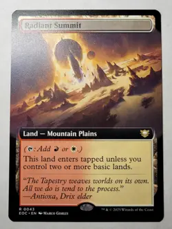 Radiant Summit -Extended Art- Edge of Eternities Regular Rare Land EOC mtg NM/M - Image 1