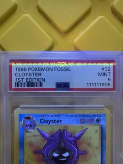 1999 Pokemon Fossil 1st Edition PSA 9 Cloyster 32/62 - Image 3