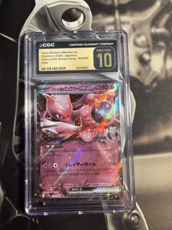 Team Rocket's Mewtwo ex Pokemon JPN 039/098 Rocket Gang Holo CGC PRISTINE 10 - Image 1