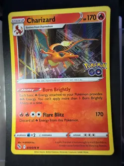 Charizard Holo Holo Rare Pokemon GO 010/078 LP - Image 1