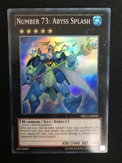 YuGiOh NUMBER 73: ABYSS SPLASH DRLG-EN040 Super Rare NM/M - Image 1