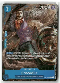 ONE PIECE EMPERORS IN THE NEW WORLD CROCODILE ALTERNATE ART OP09-046 ENGLISH - Image 1