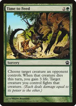 MTG Time to Feed Theros 181/249 Regular Common Near Mint NM - Image 1