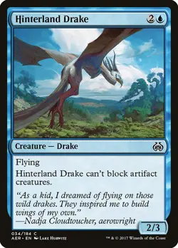MTG Hinterland Drake Aether Revolt 034/184 Regular Common Near Mint NM - Image 1
