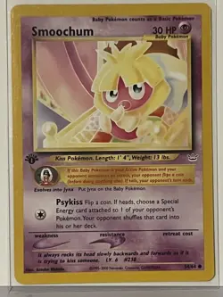 Smoochum 54/64 1st Ed Neo Revelation NM Pokemon Fast Ship - Image 1