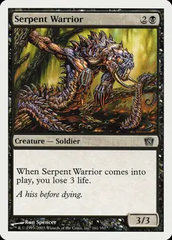 MTG Serpent Warrior 8th Edition 161/350 Regular Common Near Mint NM - Image 1