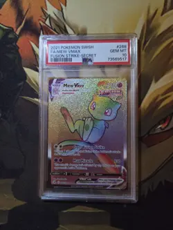 Mew VMAX Rainbow Secret Rare 268/264 Holo PSA 10 Pokemon TCG Fusion Strike - Image 1