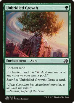 MTG Unbridled Growth Aether Revolt 126/184 Regular Common Near Mint NM - Image 1