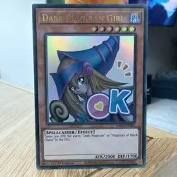 YUGIOH DARK MAGICIAN GIRL STAMP ULTRA RARE NM RA05-EN084 - Image 1