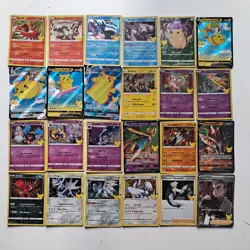 Pokemon Celebrations 25TH Near COMPLETE set 24/25 Holo Card Bundle Stamped MINT - Image 1