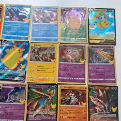 Pokemon Celebrations 25TH Near COMPLETE set 24/25 Holo Card Bundle Stamped MINT - Image 4