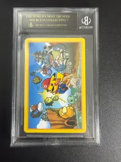 Pokemon Mario Pikachu Deck 2016 Playing Card Queen On Clubs BGS 10 Black Label - Image 2